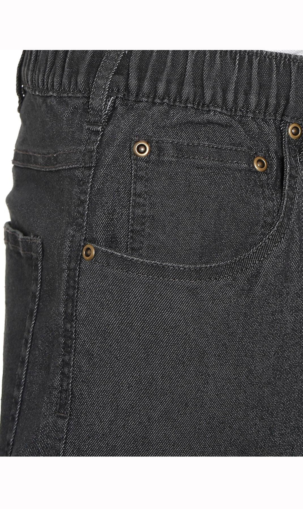 Men's Lightweight Casual Elastic Waist Pull-On Jeans – Denim & Twill Pants with Easy Fit