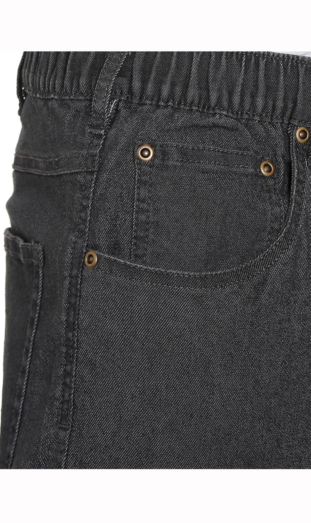 Men's Lightweight Casual Elastic Waist Pull-On Jeans – Denim & Twill Pants with Easy Fit