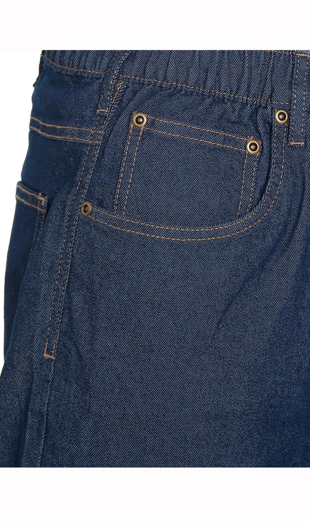 Men's Lightweight Casual Elastic Waist Pull-On Jeans – Denim & Twill Pants with Easy Fit