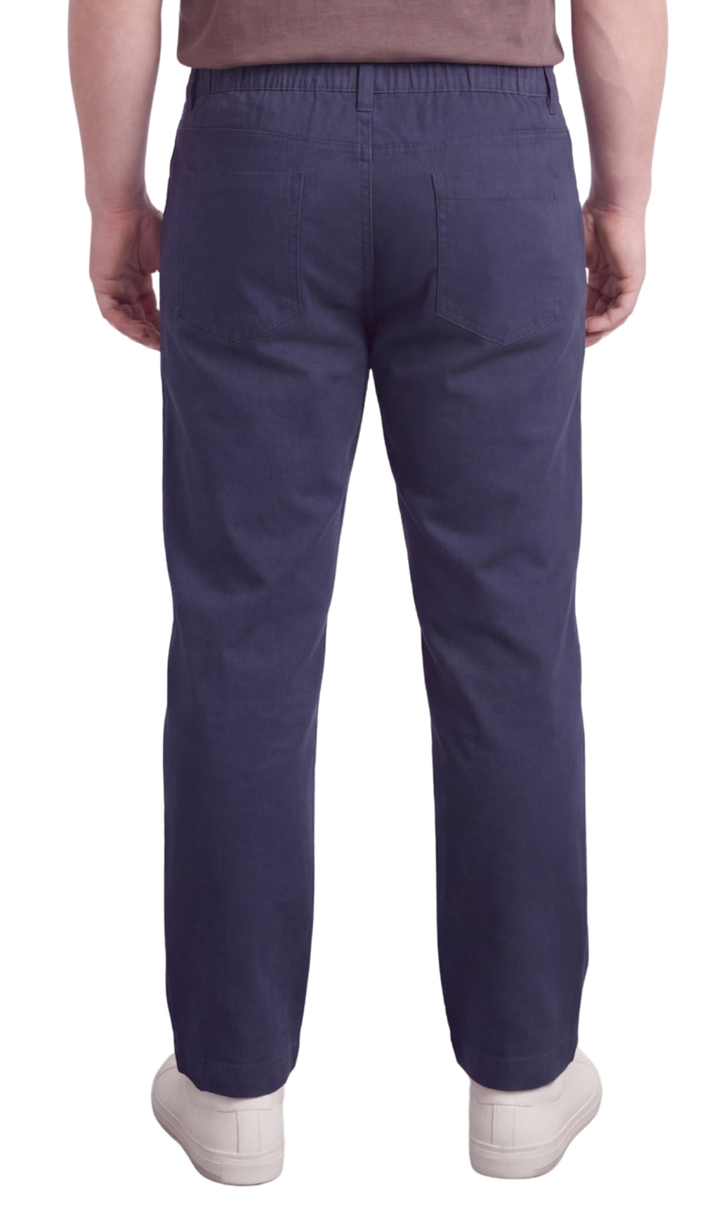 Men's Lightweight Casual Elastic Waist Pull-On Jeans – Denim & Twill Pants with Easy Fit