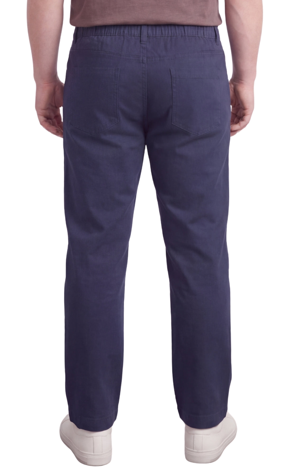 Men's Lightweight Casual Elastic Waist Pull-On Jeans – Denim & Twill Pants with Easy Fit