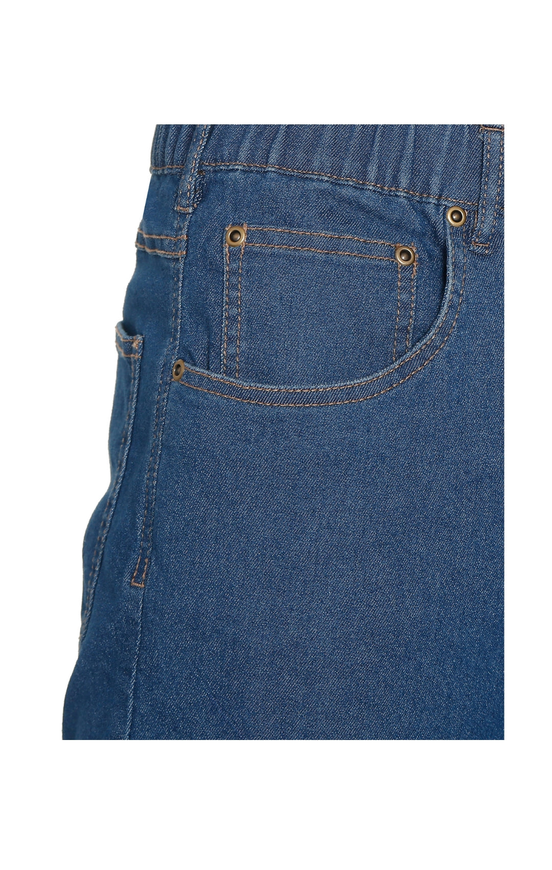 Men's Lightweight Casual Elastic Waist Pull-On Jeans – Denim & Twill Pants with Easy Fit