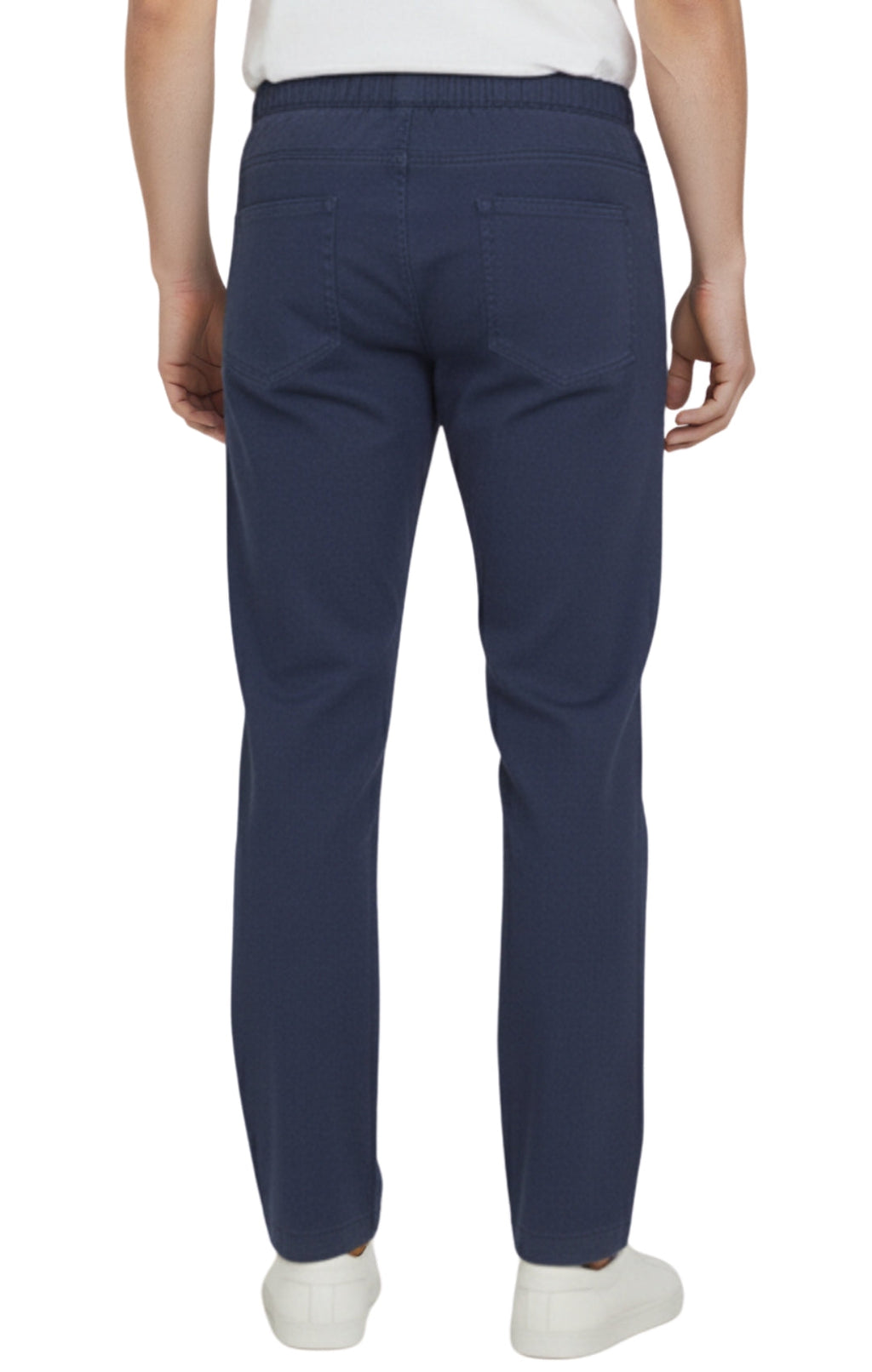 Men's Lightweight Casual Elastic Waist Pull-On Jeans – Denim & Twill Pants with Easy Fit