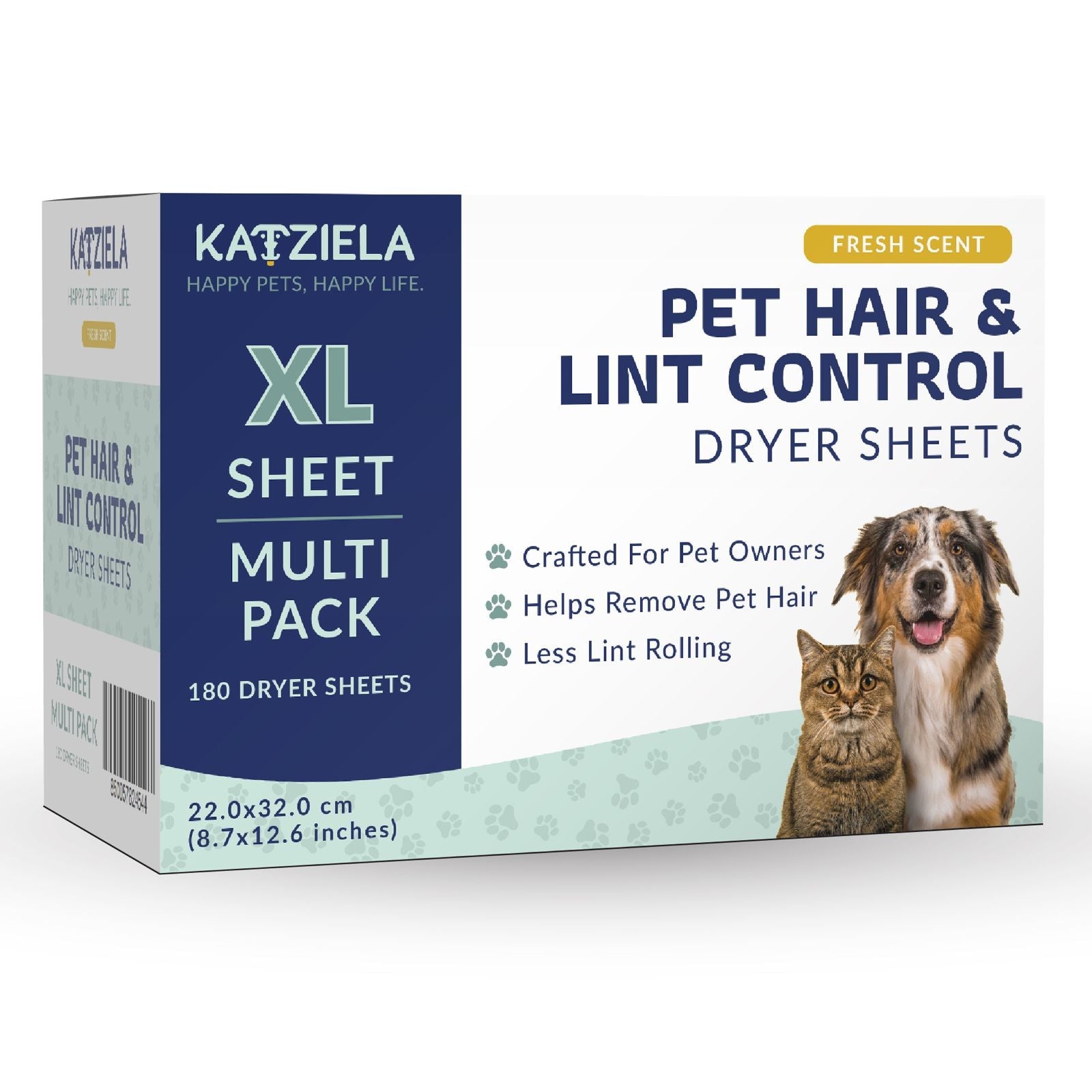 Pet Hair Dryer Sheets, 180 count