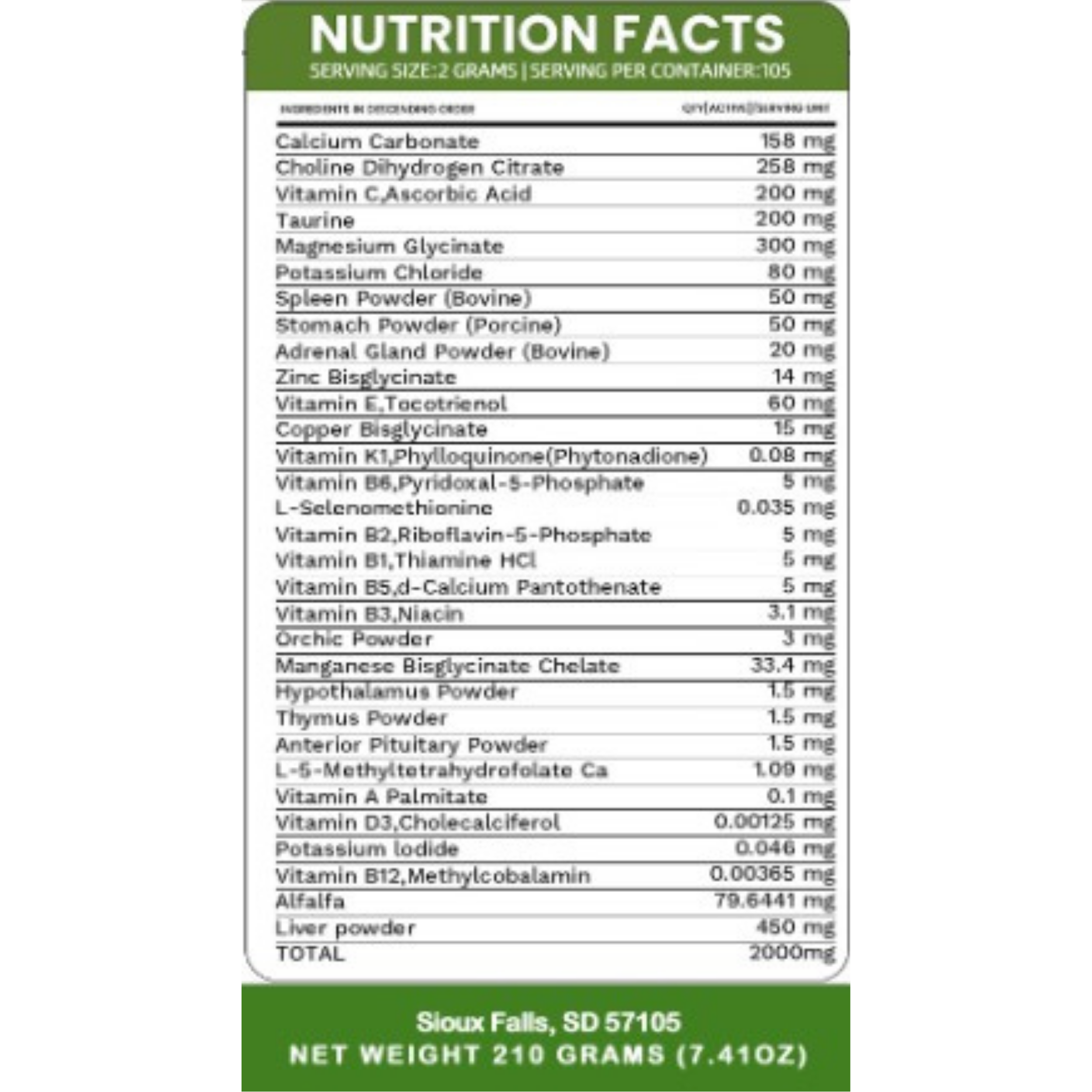 PRE-ORDER Holistic Total Body Support — Daily Multivitamin & Pasture-Raised Glandular Blend for Dogs & Cats